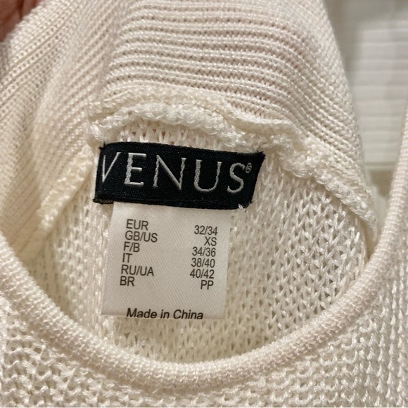 Ivory White Knit Long Wide Black Straps Tunic Tank Top - Picture 4 of 8